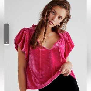 Free People Terese Velvet Top